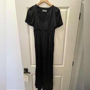 Anthropology Silk Black Maxi Dress Size XS